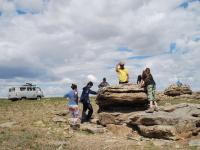 Avec le minivan du postier news  27 Mongolie invisible